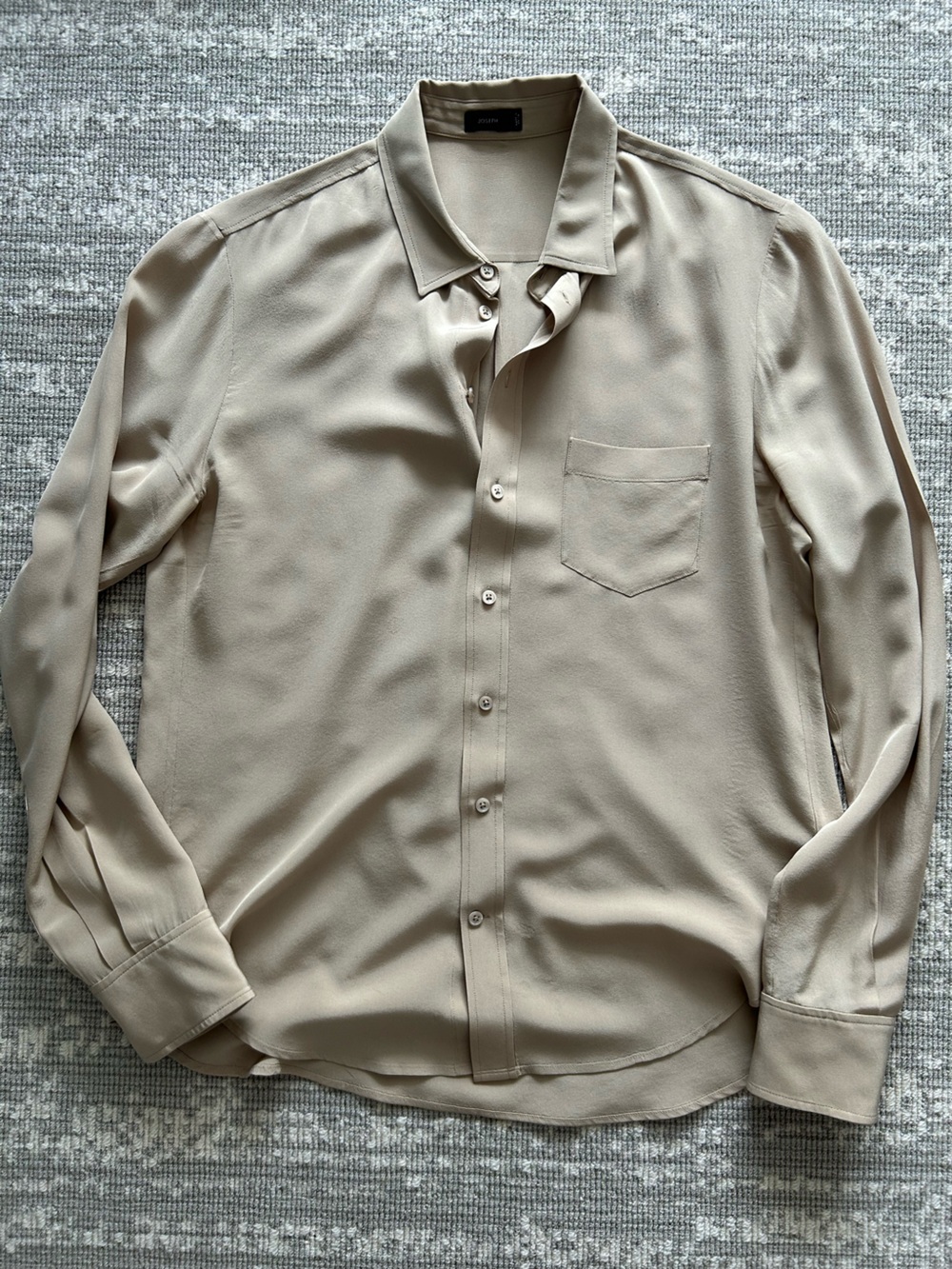 Joseph silk Button-Down Shirt in Beige